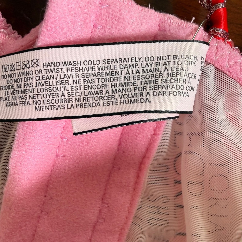 NWT Victoria's Secret 2015 Fashion Show 34C Pink Stripe Lace Corset Bustier Rare - Picture 9 of 13